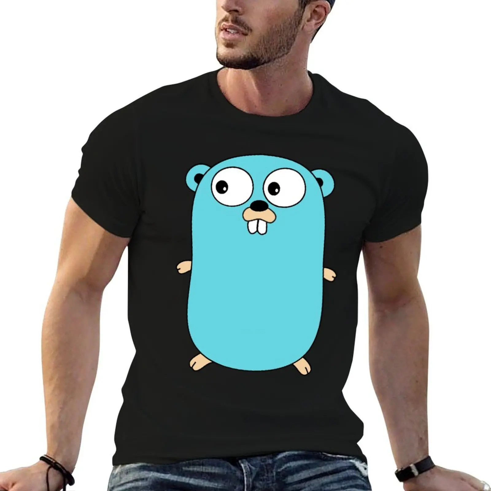 The Go Gopher T-Shirt street wear Luxury man t shirt for men