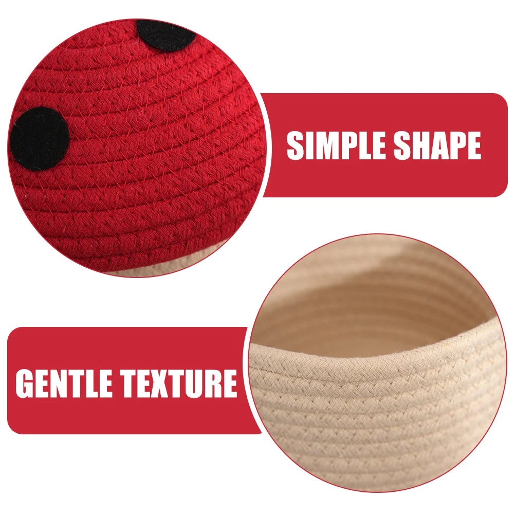 

Cotton Rope Woven Storage Basket Desktop Organizer Multipurpose Sundries Storage Container for Home Office Bedroom