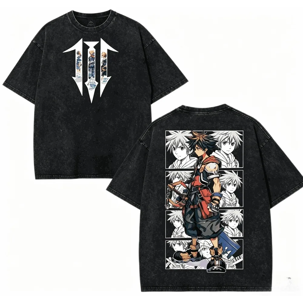 Hot Kingdom Hearts Graphic T-shirt Retro Aesthetic Streetwea
