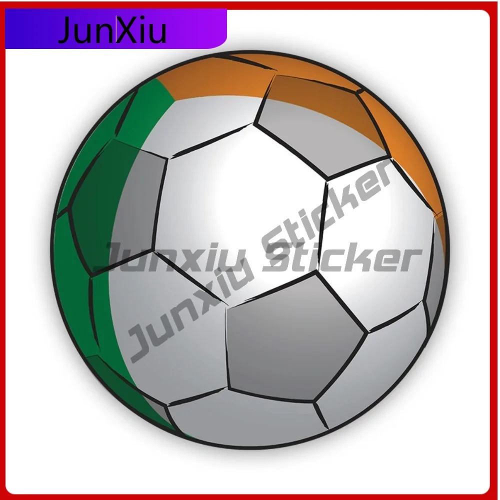

Ireland Football Sticker Sun Resistant Waterproof Funny For Bumper Helmet Truck Removable Easy To Remove Accessories Car Window