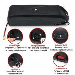 Air fast transportation 36V48V52V New Full Capacity Power 18650 Hailong Battery 25AH Lithium Battery Pack Suitable for 250-2000W