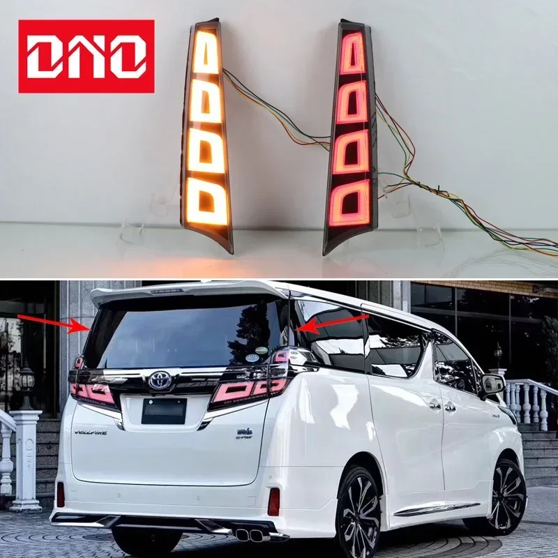 Car LED Rear Bumper Lamps For Toyota Vellfire 2019 - 2023 Brake Light Turn Signal Backup Reflector Lamp Taillights Car Fog lamps