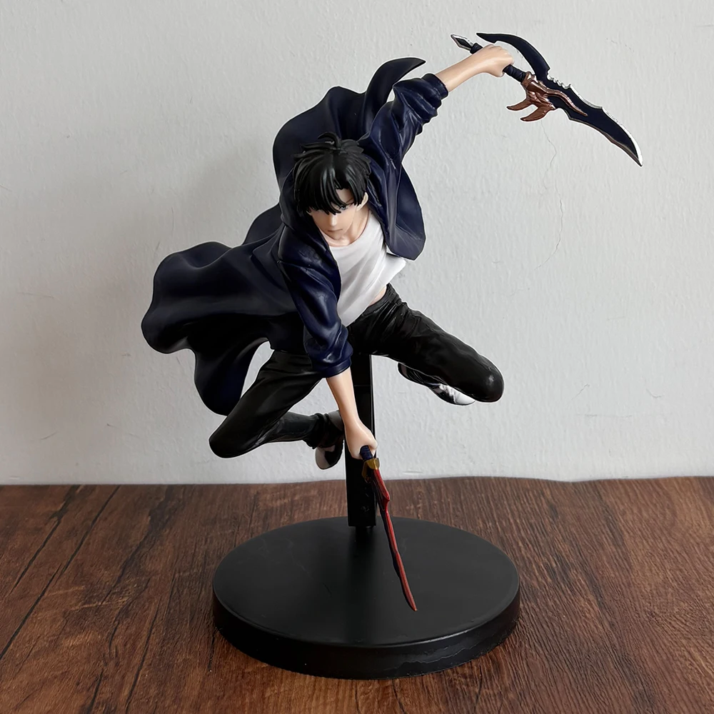 Figurine Sung Jin Woo 13 Cm – PVC, Personnage Anime, Collection Déco, Cadeau Fan, épée Oscillante