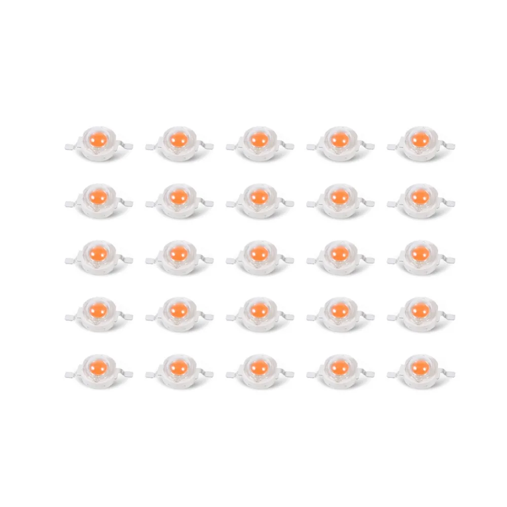 25pcs 3W Led Plant Grow Light Chips 380nm-840nm Without PCB Full Spectrum Led Grow Chips Full Spectrum Aluminum