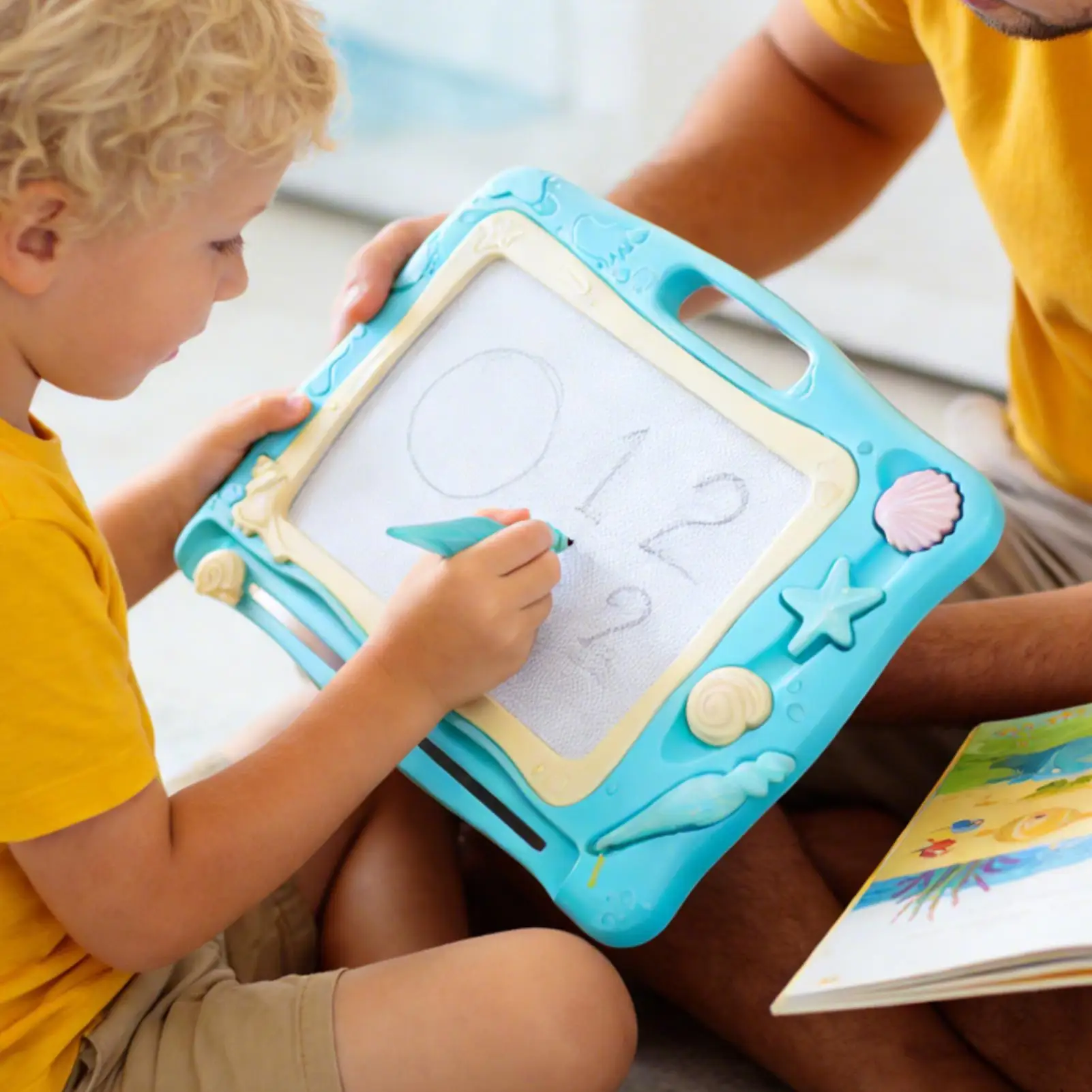 Magnetic Drawing Board for Kids Painting Pad with Pen Stamp Erasable Writing Board Travel Toy Birthday Gift for Boys Girls