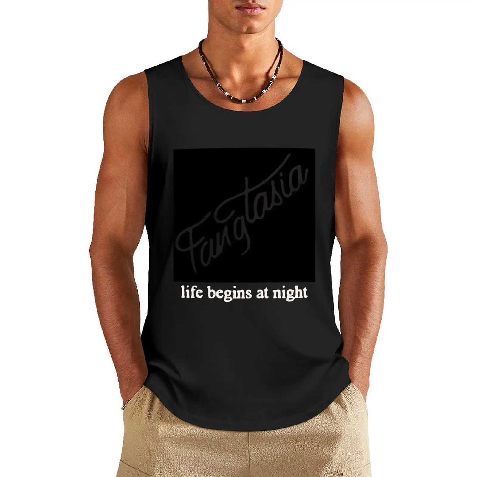 

Fangtasia Life Begins At Night True Blood Tank Top summer clothes Men's gym articles