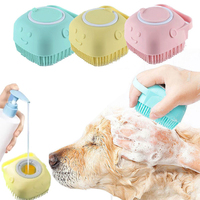 1pcs Dog Bath Brush Silicone Pet Shampoo Brush Soap Dog Scrubber Cat Massage Grooming Wash Comb Soft Rubber Puppy Clean Brush