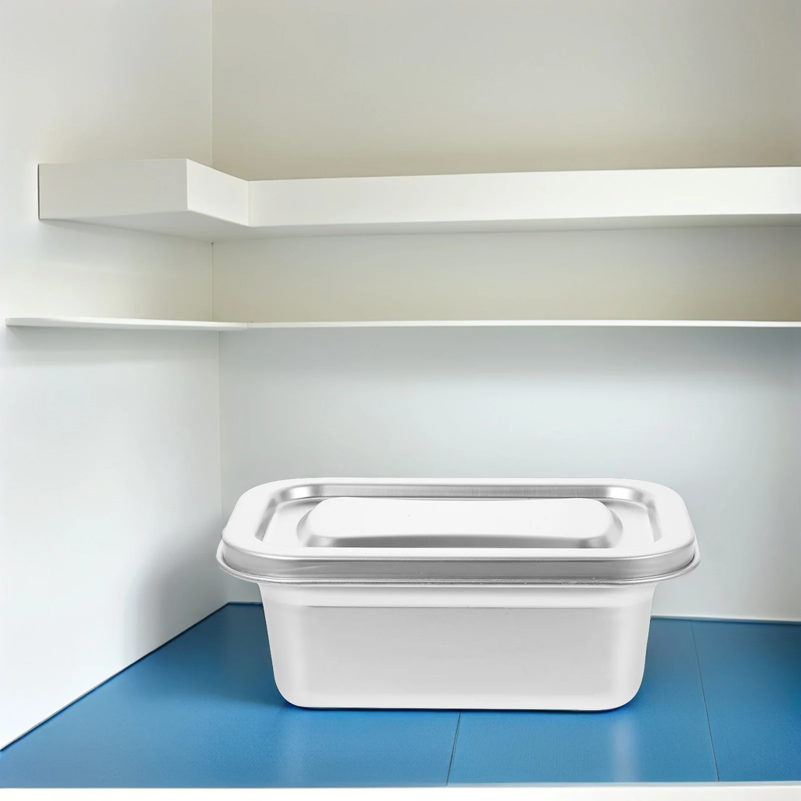 

2Pcs Stainless Steel Ice Cream Keeper Airtight Seal Preserves Flavor Suitable Homemade Ice Cream Freezer Storage Bin