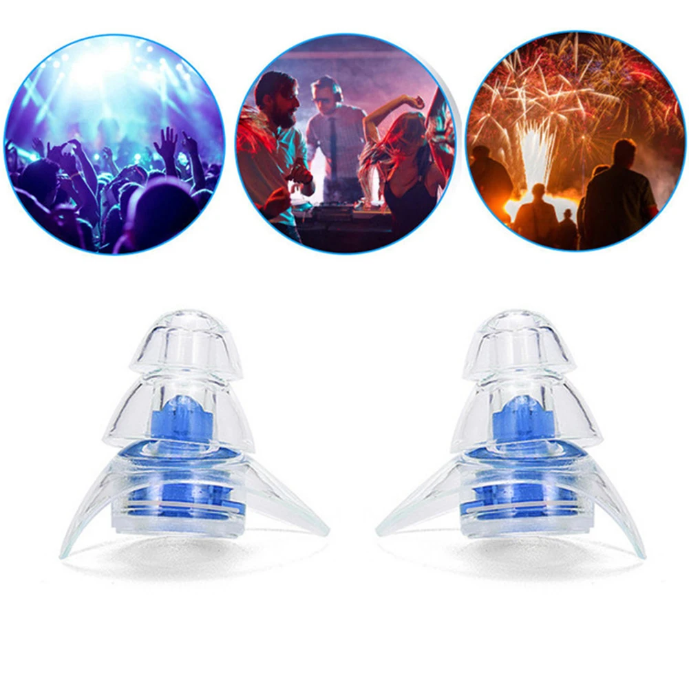 1 Pair Silicone Ear Plugs Noise Reduction Soft Ear Plug Reusable Sound Insulation Earplug for Sleeping Study Concert Hearing