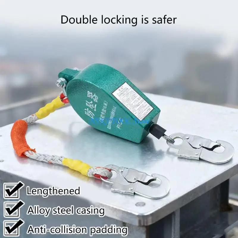 L8RC 800lbs Industrial Fall Prevention Tool Double Security Lock Safety Lanyard