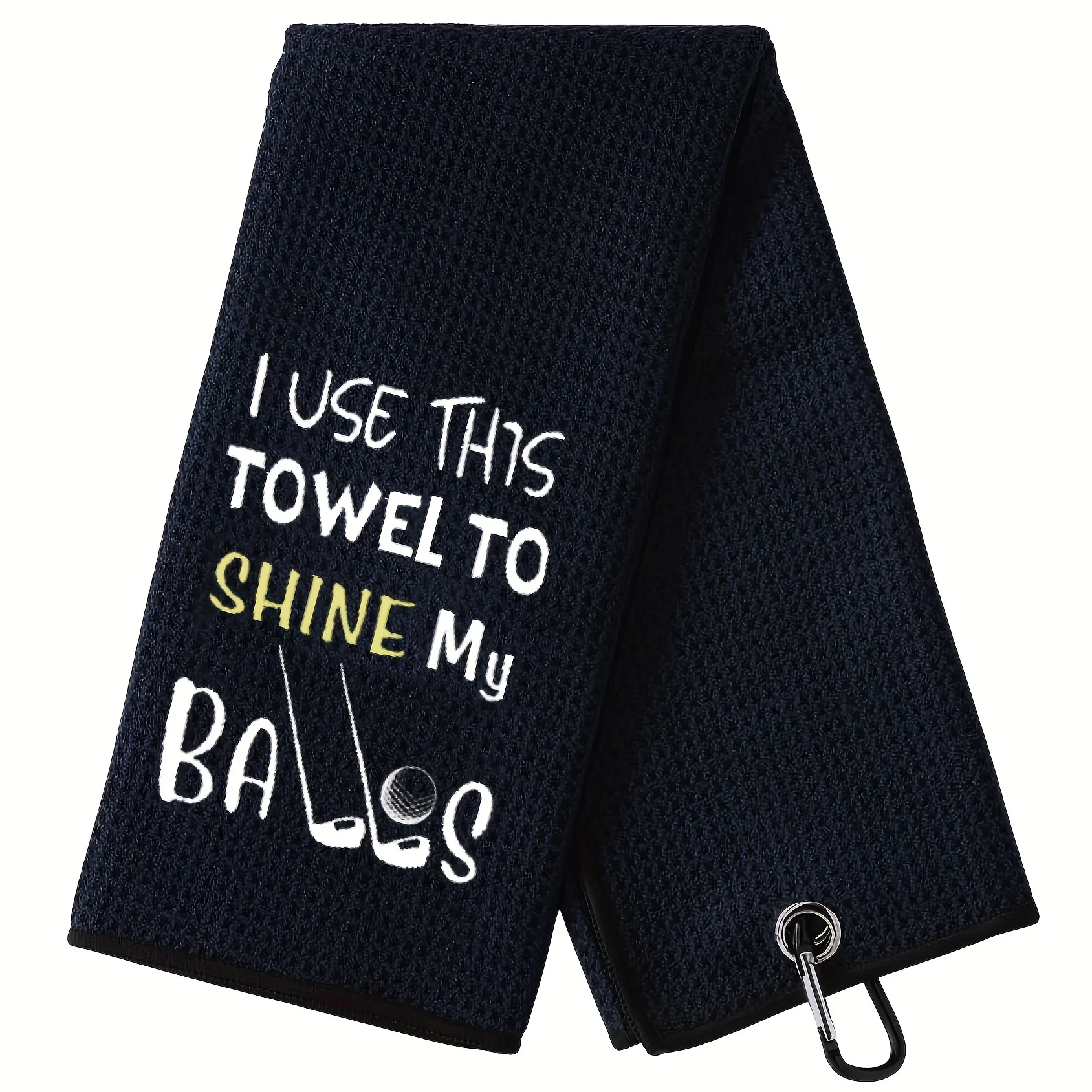 

Funny Embroidered Microfiber Premium Golf Towel, Golf Accessories for Men Golfers Dad Boyfriend Husband Birthday Retirement