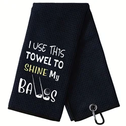 Funny Embroidered Microfiber Premium Golf Towel, Golf Accessories for Men Golfers Dad Boyfriend Husband Birthday Retirement
