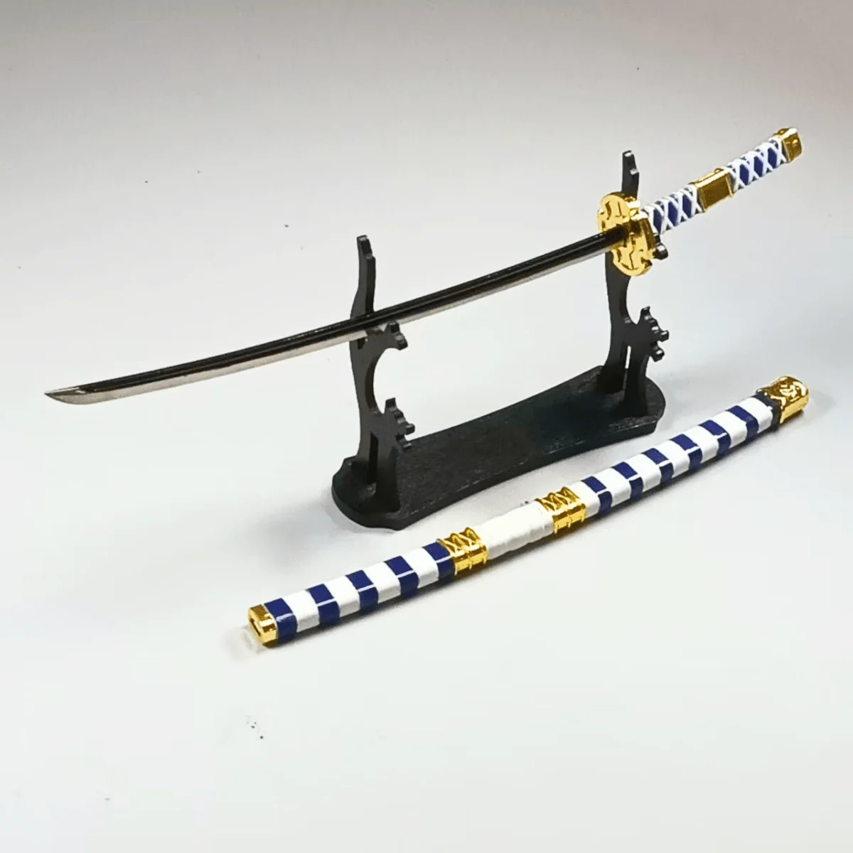 Espada de metal katana roronoa zoro, 9.8 polegadas, sabre japonês katana, sabre samurai original, faca ninja, acessórios de cosplay, brinquedo adereço