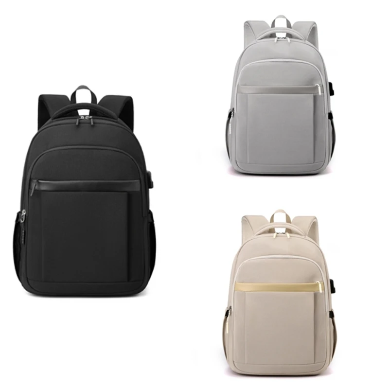 Students School Book Bag Men Laptop Backpack Teens USB Charging Travel Backpack