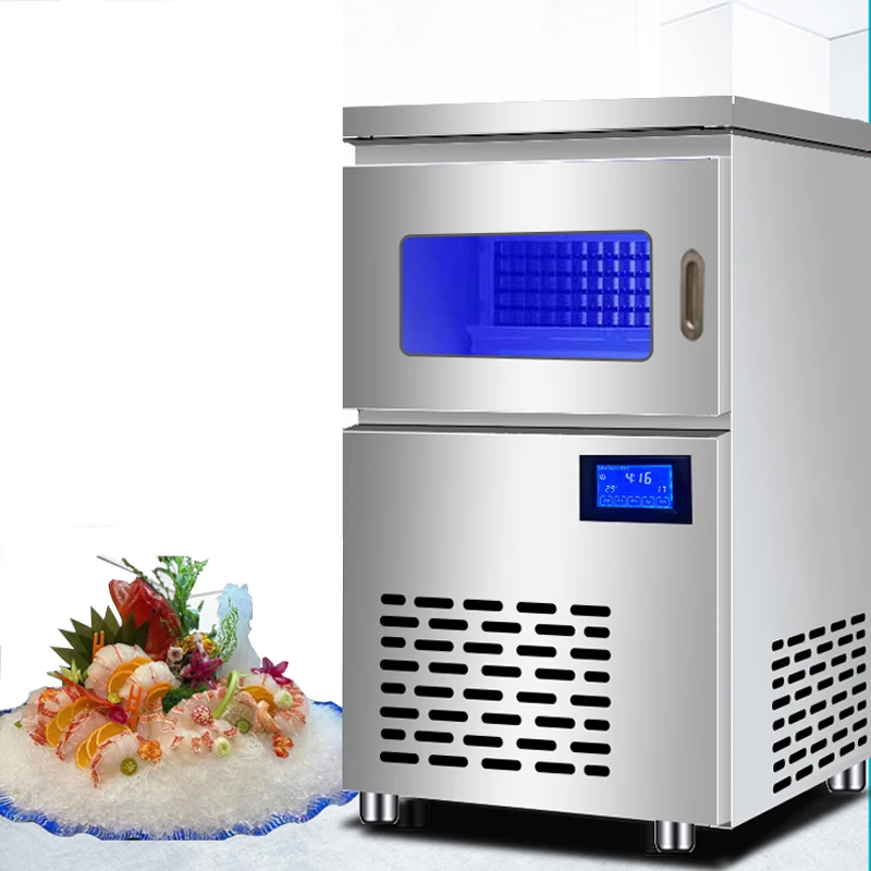 Snowflake Ice Maker Commercial Automatic Granule Laboratory Seafood Fish Lobster Hot Pot Sashimi Snow Ice Crusher