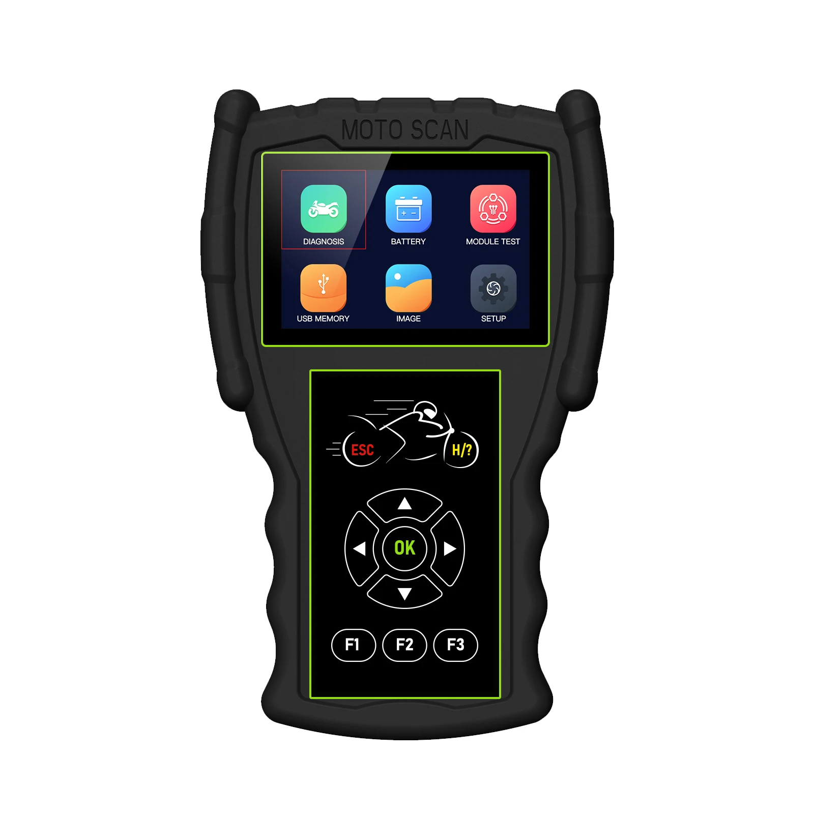 JDiag M100 Pro Motorcycle Scanner Repair Handheld Motorbike Diagnostic Tool Support D87/D88 12V 2 In1 Battery Analyzer Tester