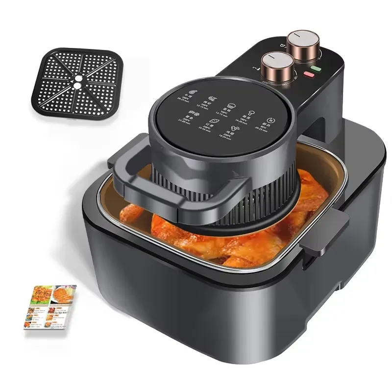 for YM-08A Smart Air Fryer Large Capacity Touch Screen Non Stick Inner Pot Perspective Window Home Kitchen Appliance Oil Free