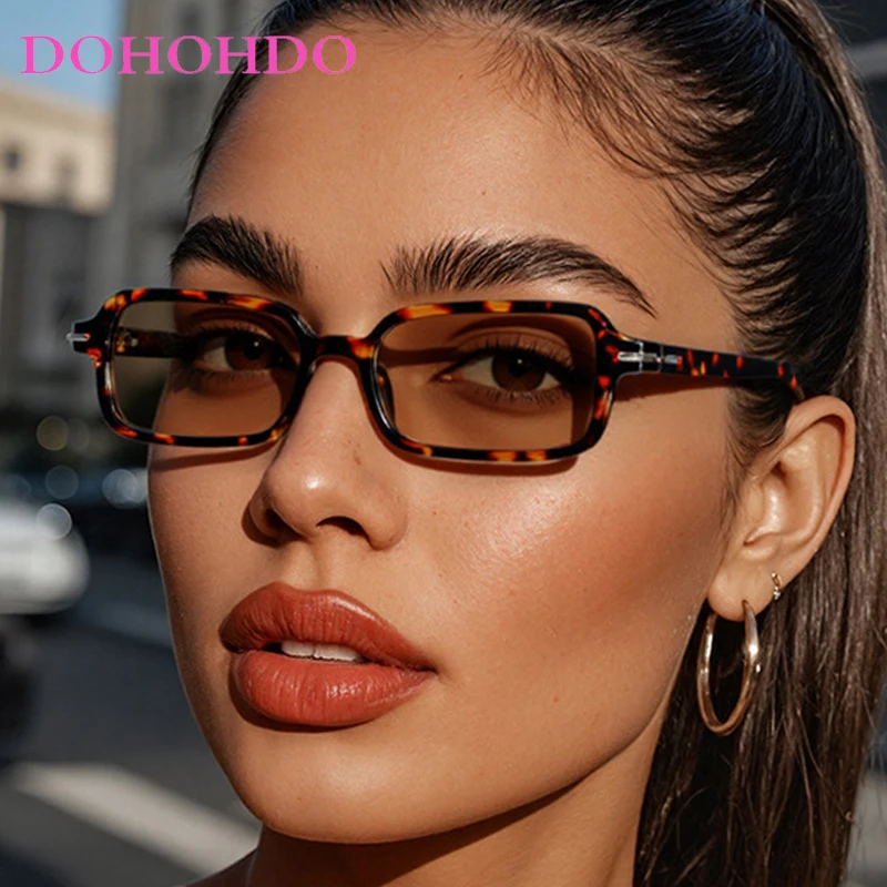 

Luxury Trendy Rivets Decorate Small Square Frame Sun Glasses Man Women Fashion Designer Eyeglass Summer Traveling Fishing UV400