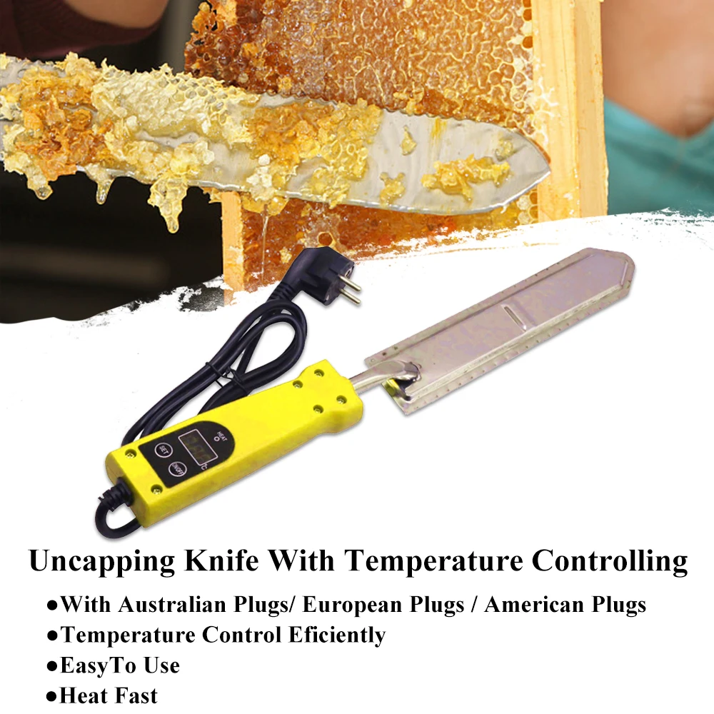 

Beekeeping Electric Knife With Therm Regulator For Bee Keeping Equipment Uncapping Honey Scraper Cutter Beekeeper Tools AUEUPlug