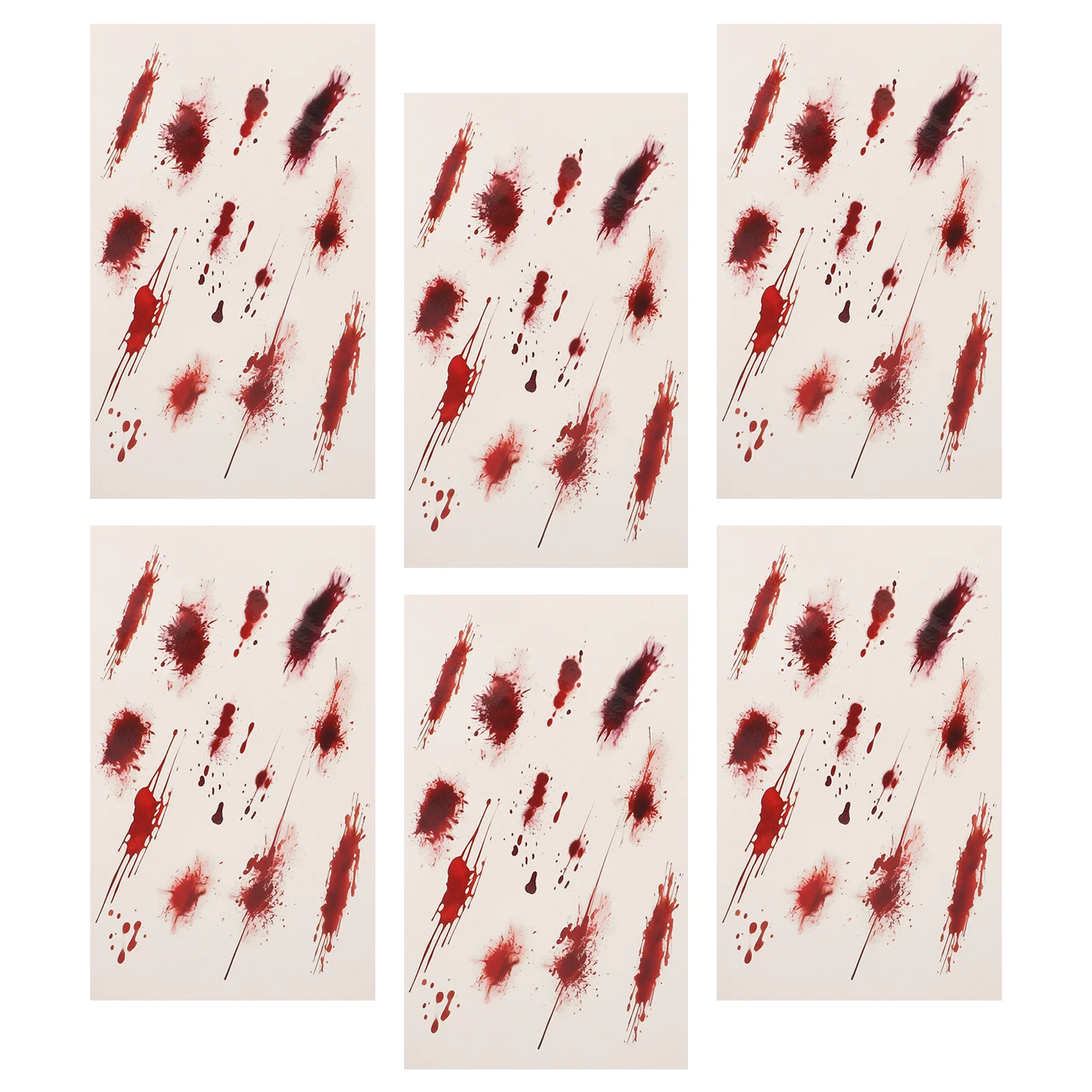 

6Pcs Scar Stickers Temporary Realistic Fake Wound Decals Halloween Costume Makeup Party Props Stage Makeup Scar Prosthetic