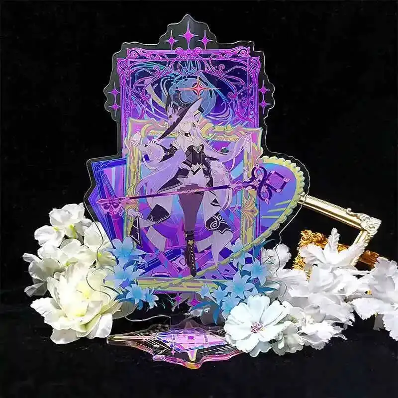 

Game Anime Laser Ticket Desktop Decor Honkai: Star Rail The Herta Acrylic Stand Figure Model Cosplay Badge Gift