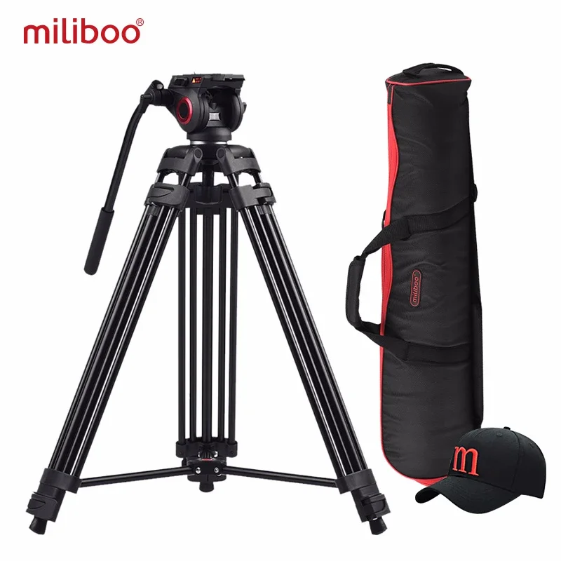 

miliboo MTT601A Aluminum Heavy Duty Fluid Head Camera Tripod for Camcorder/DSLR Stand Professional Video Tripod