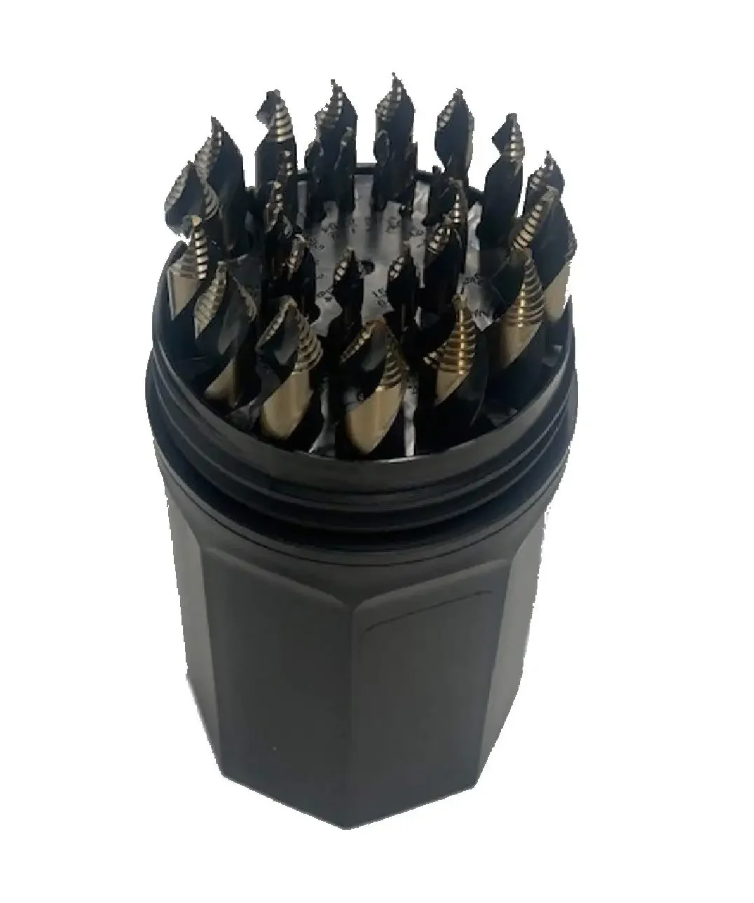 22903 1/16 in. - 1/2 in. Super Premium Black and Gold Oxide Hi-Molybdenum Steel Drill Bit Set, 29-Piece, grey