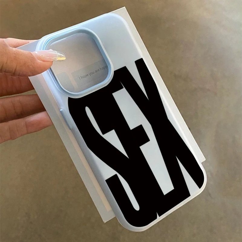 Stylowe etui na telefon z angielskim napisem i nadrukiem seksualnym na iPhone 17 Pro 16 15 14 13 12 11 Pro Max XS XR X 7 8 Plus, odporne na wstrząsy, 2 w 1