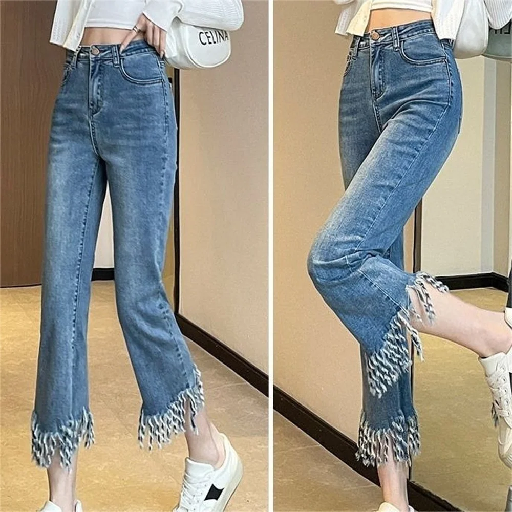 Straight Leg Jeans Woman High Waist Y2k Female Clothing Vintage Jeans Women 2023 Denim Korean Fashion Women's Pants Streetwear