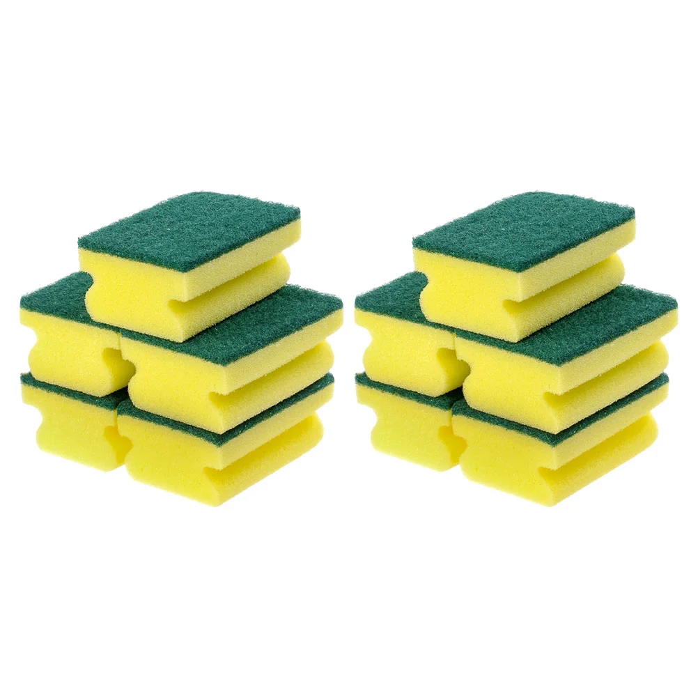 10 Pcs Sponge Scrubbing Pad Pan Cleaning Scrubber Sponges for Dishes Kitchen Frosted Pot