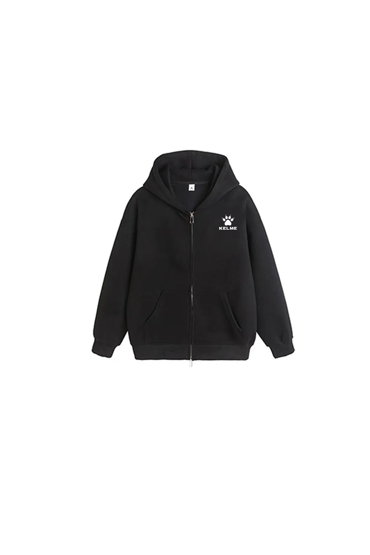 Moletom com capuz de cor sólida Karl Mei para homens, estilo retrô casual e popular, jaqueta cardigan solta para primavera e outono.