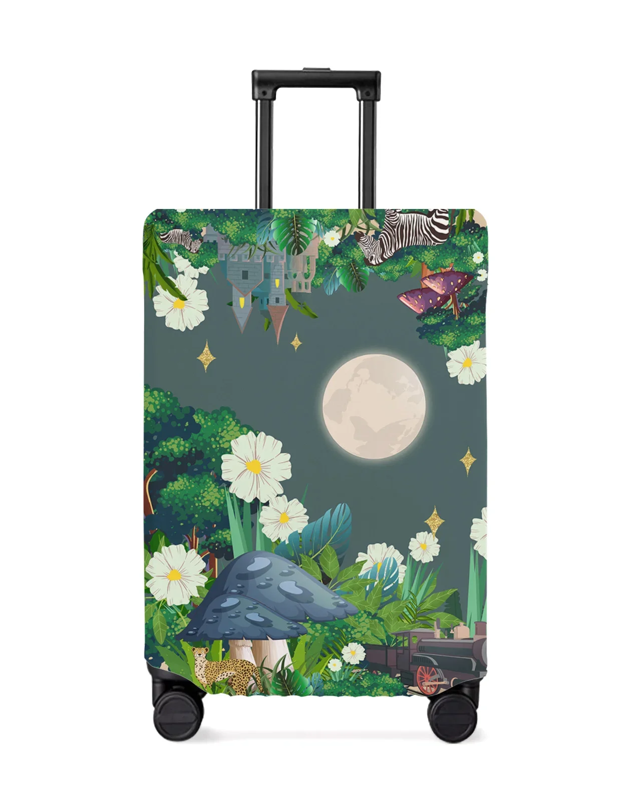 Jungle Tropical Plant Travel Luggage Protective Cover for Travel Accessories Suitcase Elastic Dust Case Protect Sleeve