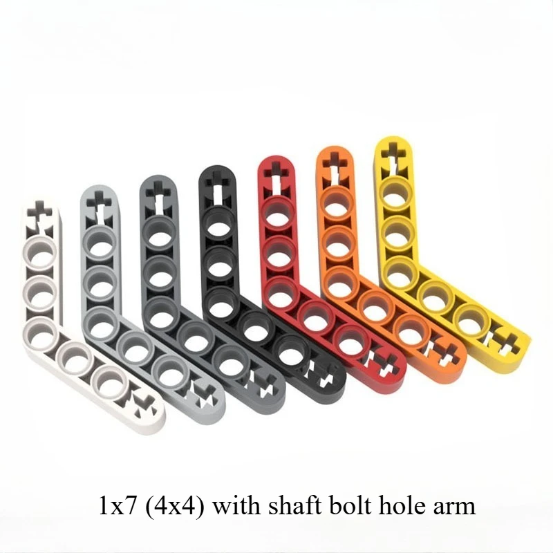 

32348 Technical Parts Building Blocks 1x7 4x4 Bent Liftarm with Axle Bolt Hole Bricks for legoeds MOC Robotics RC Vehicle Toy