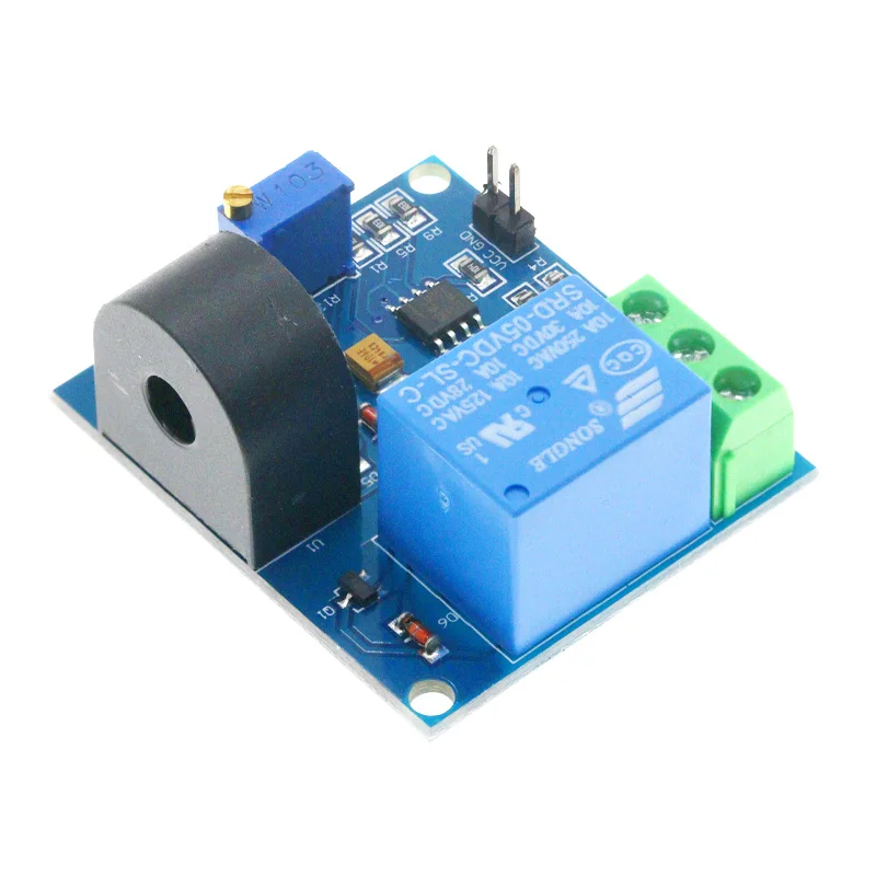 AC Current Detection Sensor Module 5V 12V 24V Relay Protection Module 5A Over-Current Overcurrent Protection Switch Output