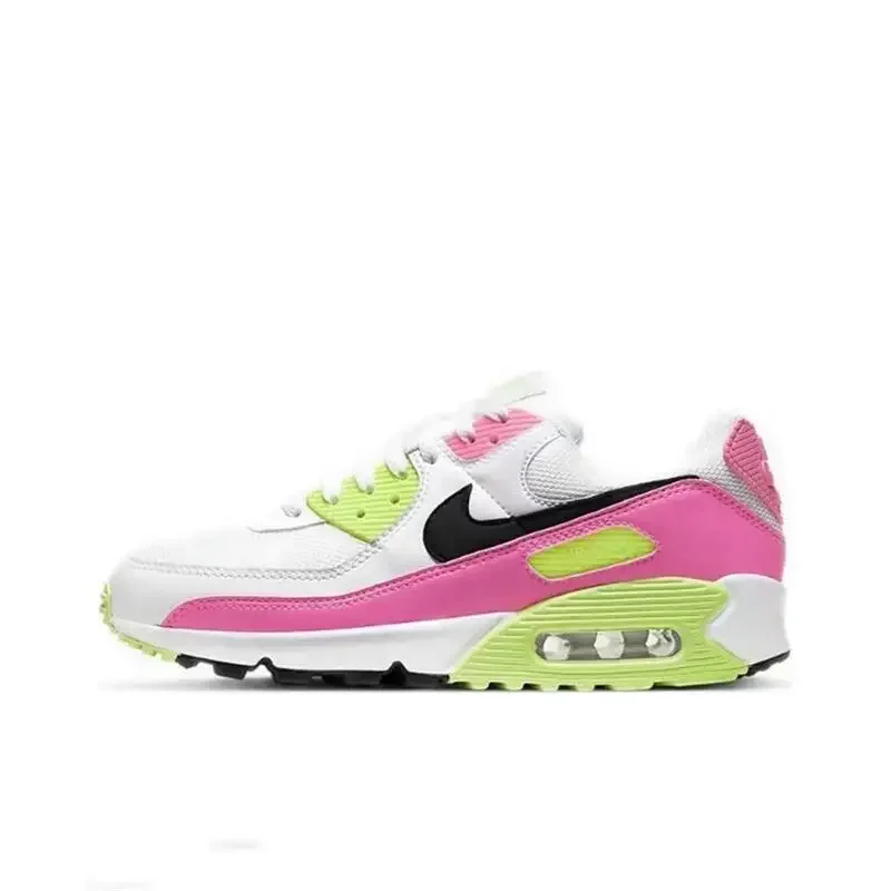 Nike Air Max 90 Men's and Women's Running Shoes Breathable Retro Anti Slip Wear Resistant Lightweight Waffen Warrior White