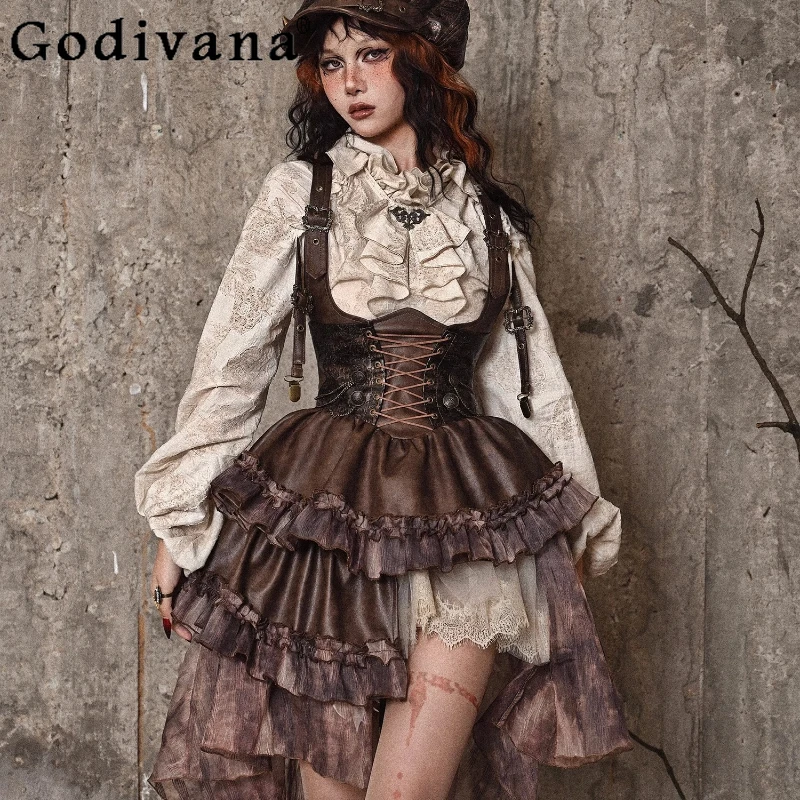 إمدادات الدم الأصلي هالوين قميص المرأة الرجعية قصر تكدرت الوقوف طوق بلوزة الفتيات طويلة فانوس كم قميص خمر