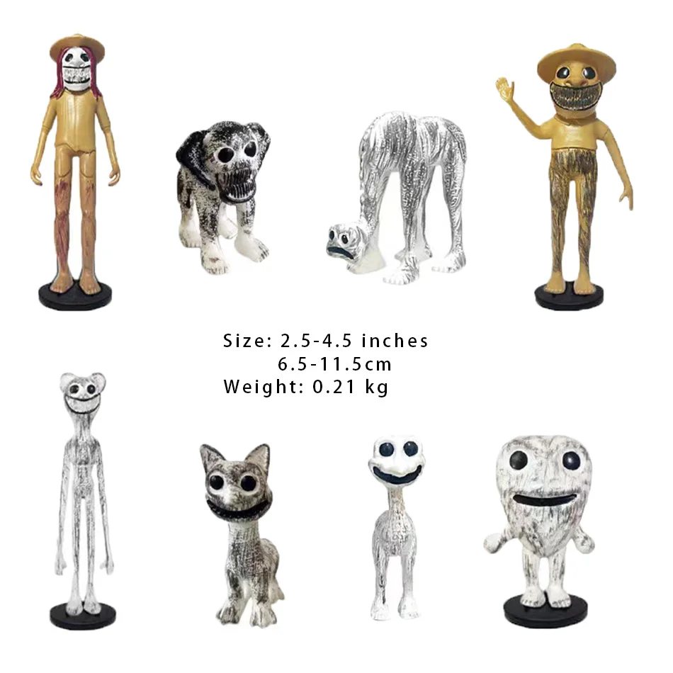 6/8pcs Zoonomaly Action Figures Zoonomaly Horror Game Figuras Models Decorative Toys Zoonomaly Guard Cat Koala Monster Set