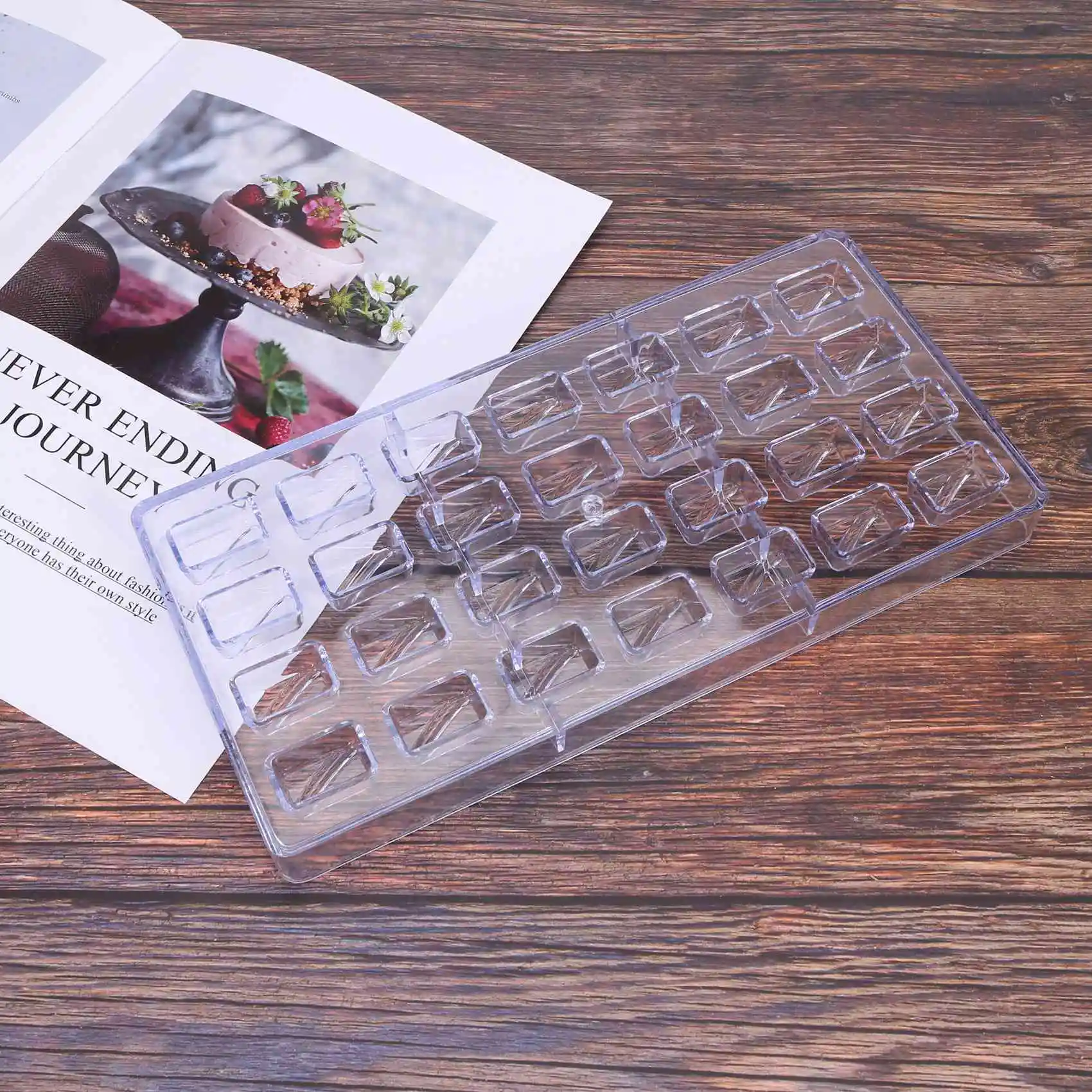 

【NEW YEAR 】6X Diy Pastry Tools Polycarbonate Chocolate Molds And Chocolate Making Supplies Candy Cake Baking Mould