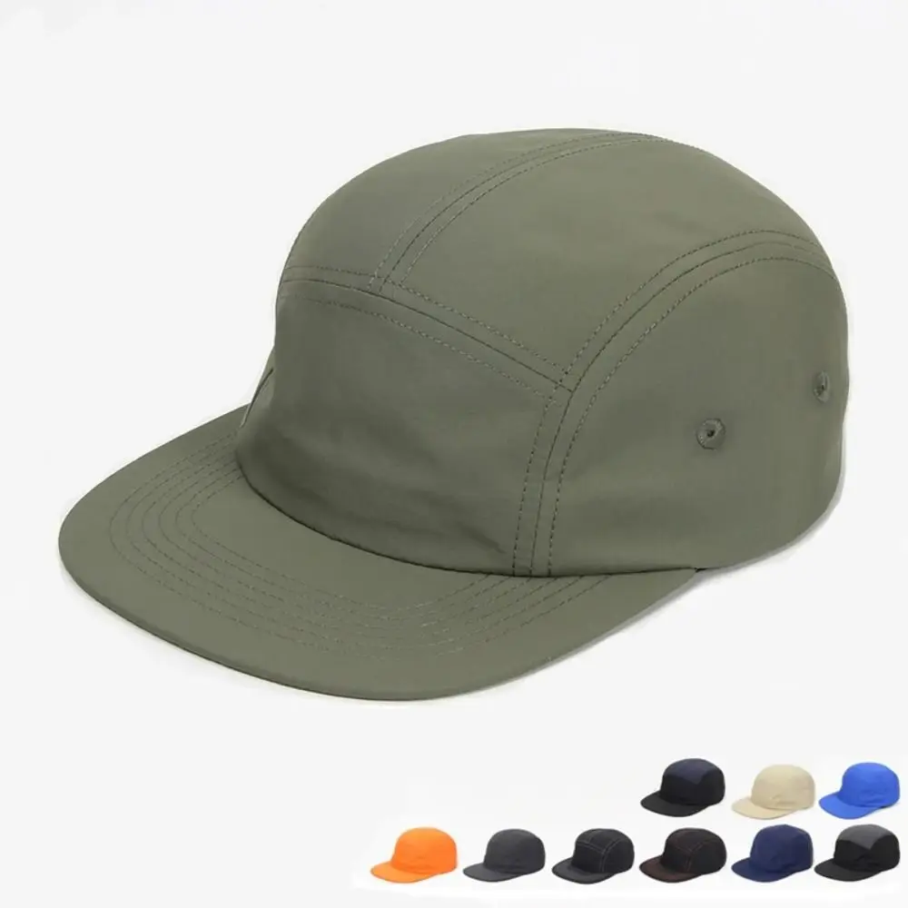 جديد التجفيف السريع 5 لوحة قبعة بيسبول مقاوم للماء النايلون Casquette Snapback قبعات تنفس الرجال النساء كابيلو الهيب هوب القبعات