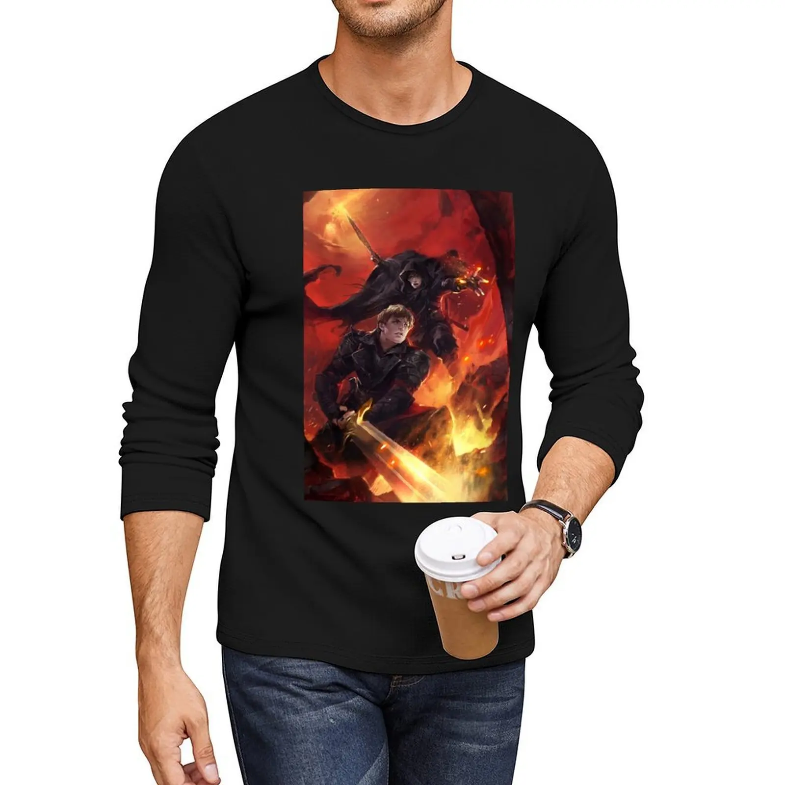 

BBC Merlin: The Dragon Rises (cover) Long T-Shirt tops sweat shirt sports fan t-shirts sublime t shirt t shirt men