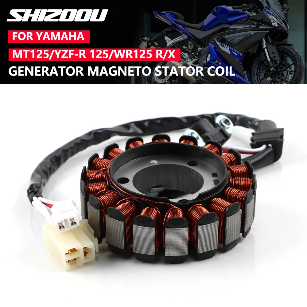 

Motorcycle Generator Magneto Stator Coil For Yamaha YZF R125 YZF-R 125 MT125 MT 125 WR125R WR125X YZF-R R15