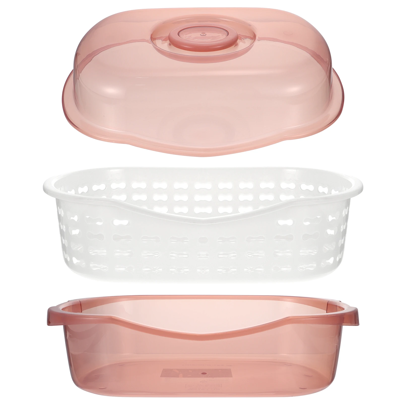 

Plastic Fruit Vegetable Drip Pot Detachable Bowl Drain Basket Kitchen Colander Lid PP Strainer Baby Bottle Box Camping Storage