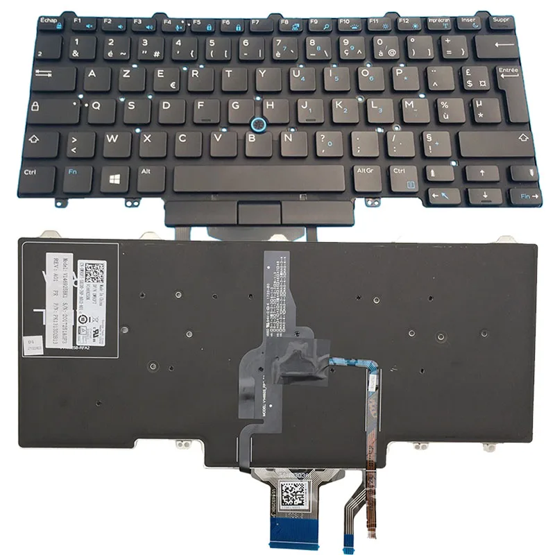 New AZERTY French For DELL Latitude E5490 E7490 E5470 E5480 E7450 E7470 E7480 Replacement Laptop Keyboard Backlit