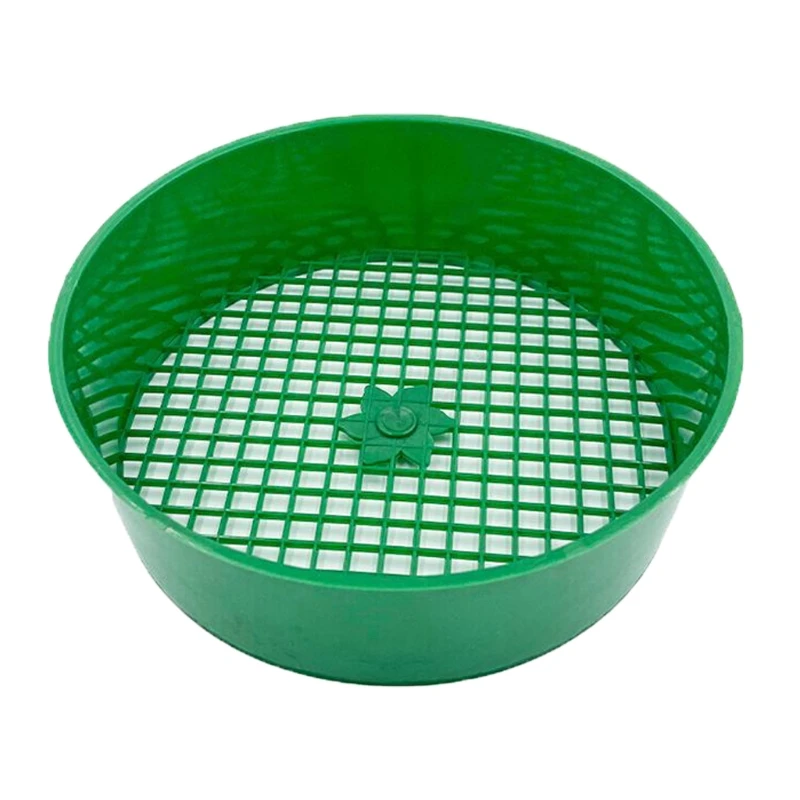 Plastic Garden Sieve Riddle Green For Composy Soil Stone Mesh Gardening Tool Garden Soil Filter Jardin Net Sifter