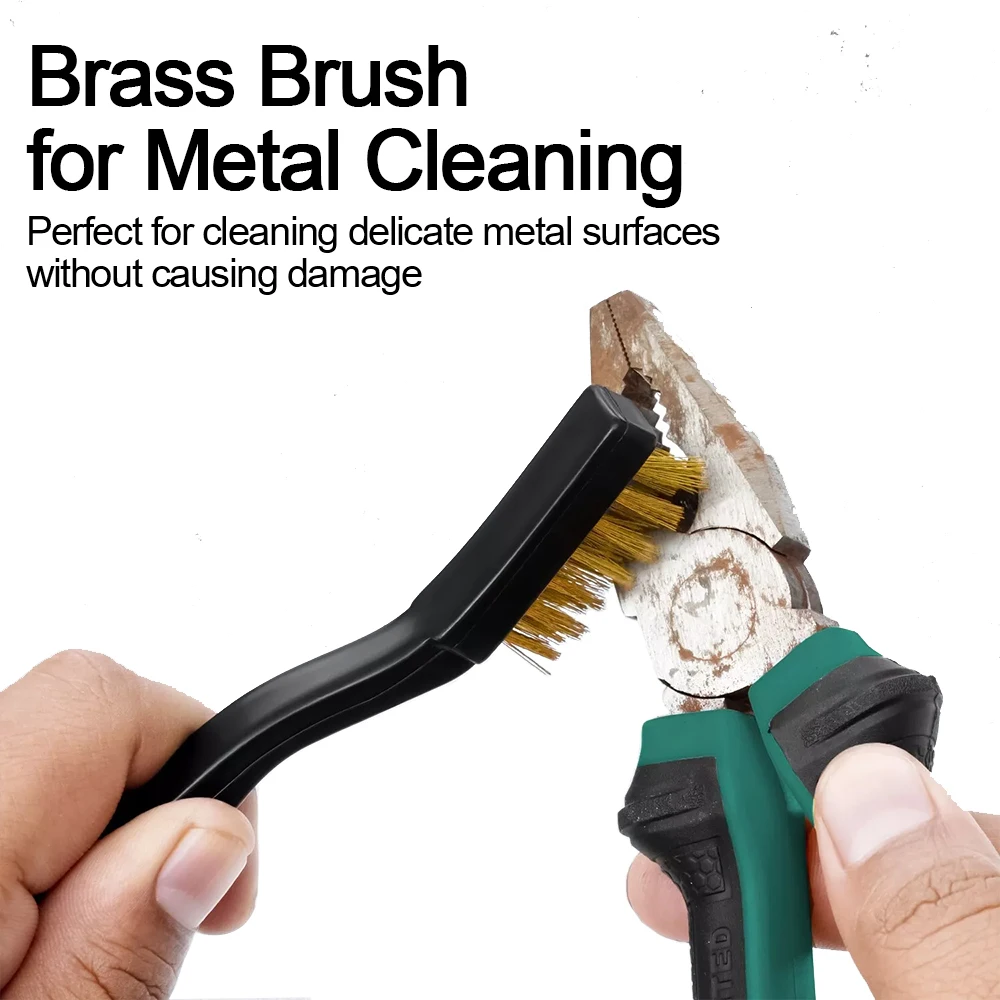 15 قطعة 17 سنتيمتر فرشاة اليد الصلب النحاس النايلون سلك فرشاة مجموعة للمعادن الصدأ فرك إزالة التنظيف أداة يدوية الصيانة