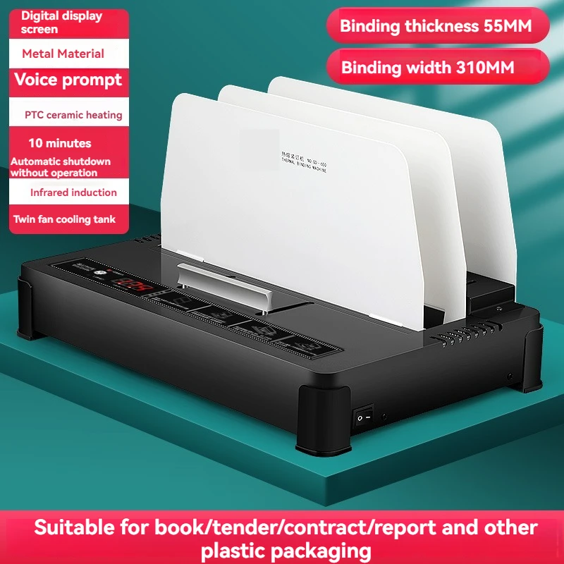 A4 Hot Melt Machine Bidding Document Binder File Contract Envelope Hot Melt Adhesive Book Office Wireless Glue Binding Machine