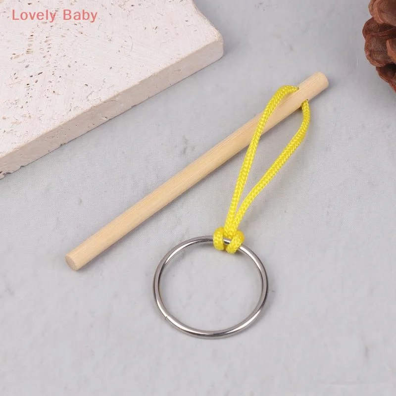 عصا الذكاء لتدريب الدماغ، عصا سحرية مع حبل وحلقة معدنية، لعبة ألغاز تعليمية، لعبة تدريب الدماغ للتطوير المعرفي