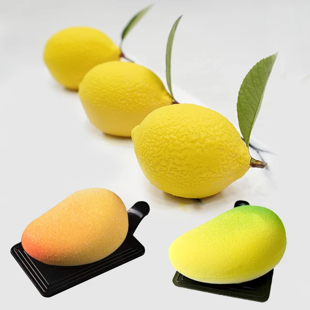 Silikonowe foremki do ciast w kształcie mango lub cytryny Formy do ciast w kształcie musu Kuchnia Naczynia do pieczenia Narzędzia do dekoracji deserów