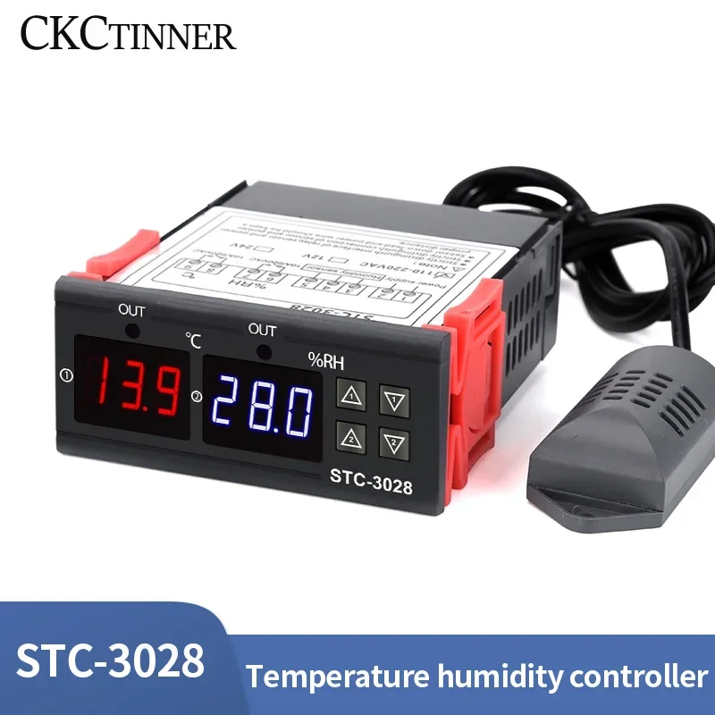 STC-3028 LED Digital Thermostat Temperature Controller Thermoregulator Relay Heating Cooling for Incubator AC 110-220V NTC