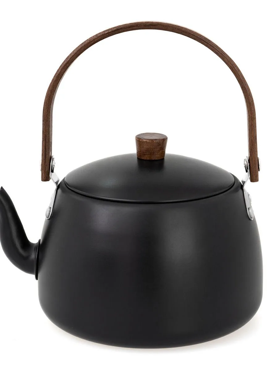 

Yunchi Portable Teapot Retro Titanium Gray Outdoor Camping Tea Brewing Stove 1.1L Large Capacity Water Boiling Kettle